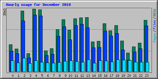 Hourly usage for December 2018