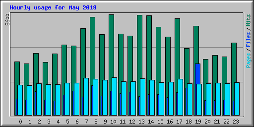 Hourly usage for May 2019
