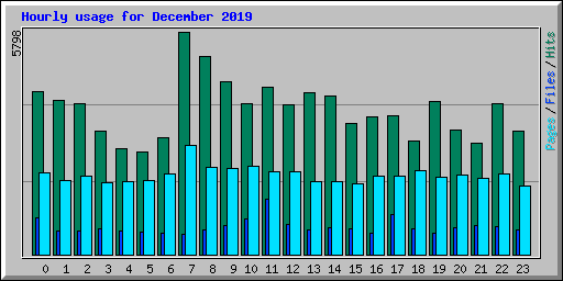 Hourly usage for December 2019
