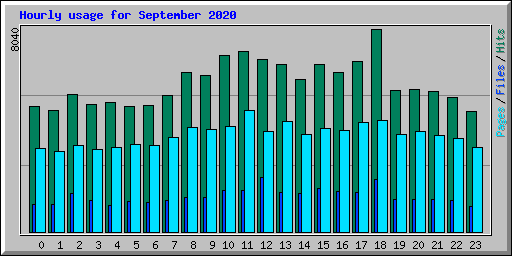 Hourly usage for September 2020