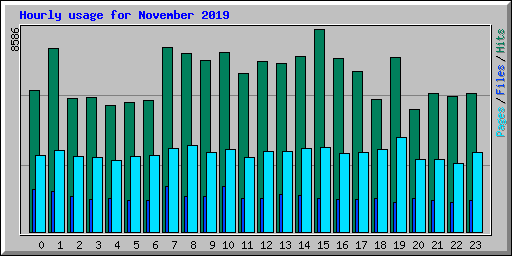 Hourly usage for November 2019