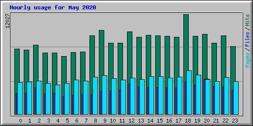 Hourly usage for May 2020